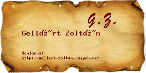 Gellért Zoltán névjegykártya